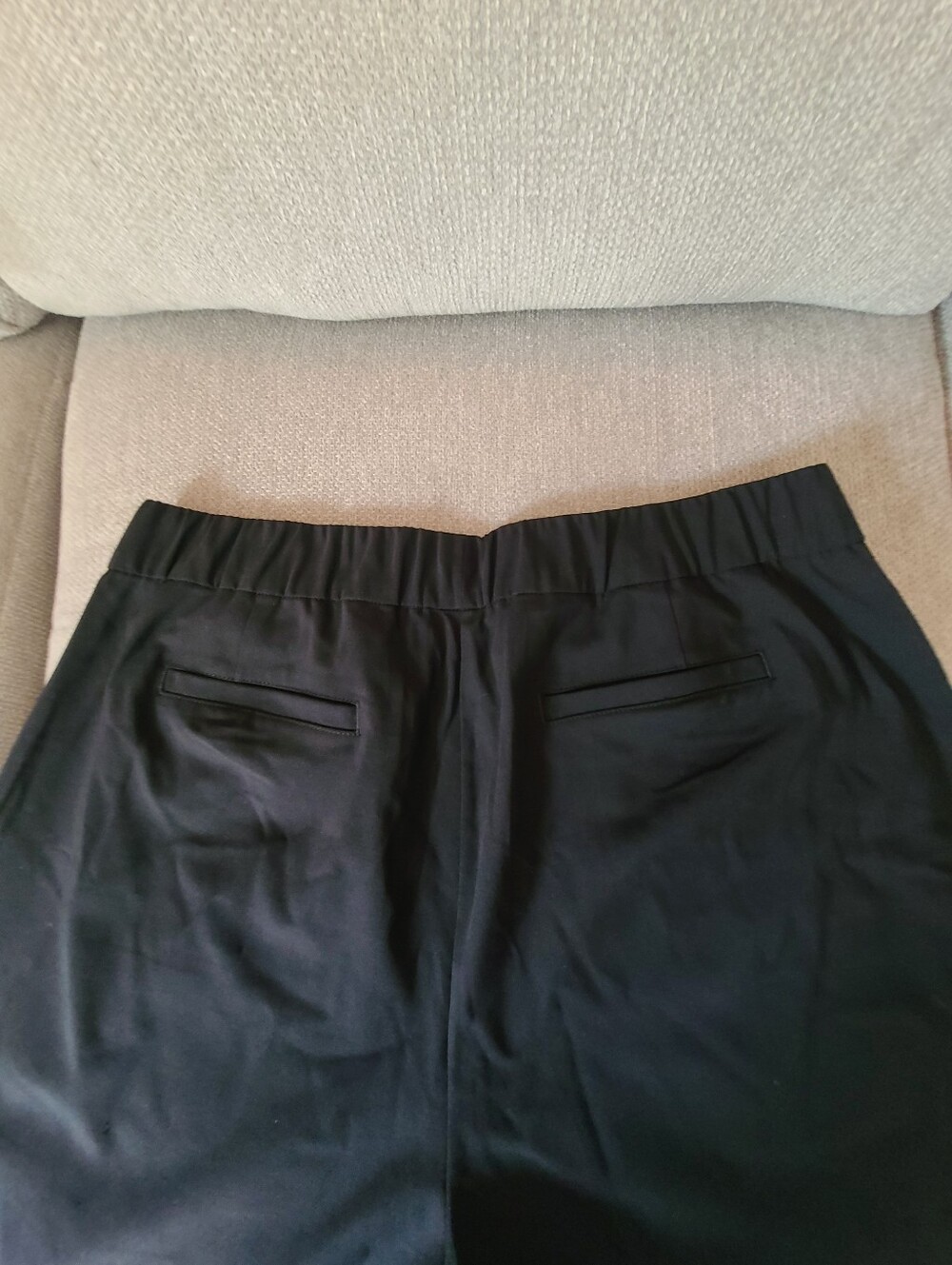 UNBOUND Womens Merino Wool Black Elastic Waist Wide Leg Pants - Size XL - Picture 3 of 5